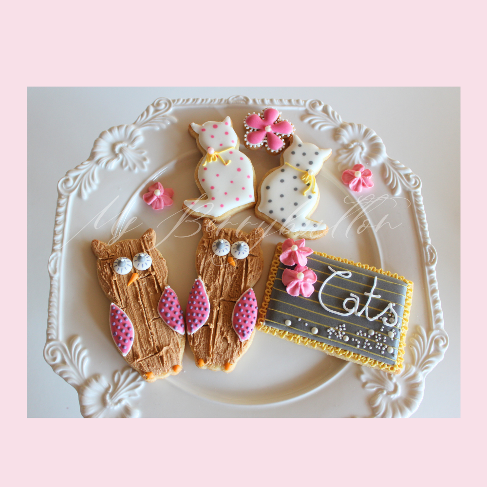 Ab ca Ende Juli bestellbar. Sugarcookies "Cats & Owls ", 6 Stück