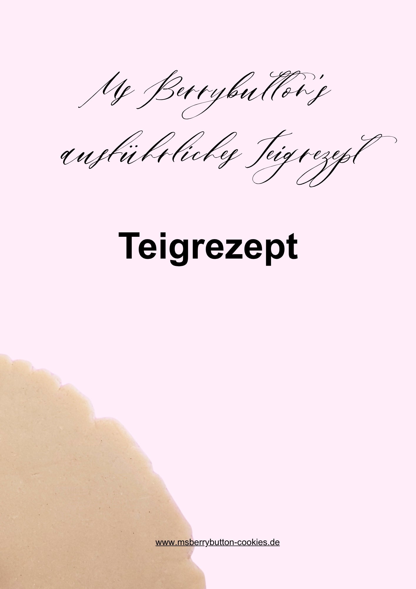 Bebildertes Teigrezept für Kekse, digitale Datei, 17 Seiten