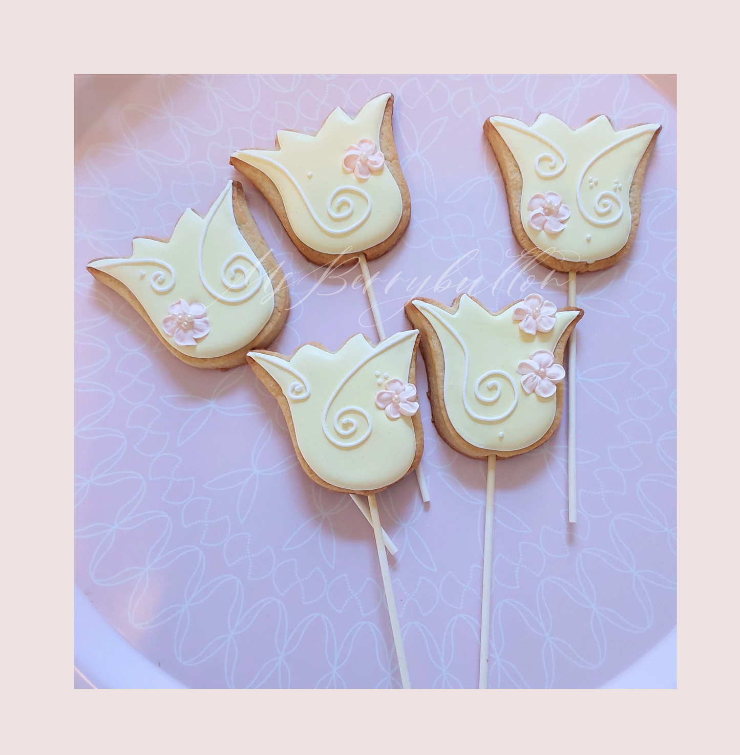 Sugarcookies "Tulpen am Stiel" 5 Stück, Angebot bis zum 30.8.26