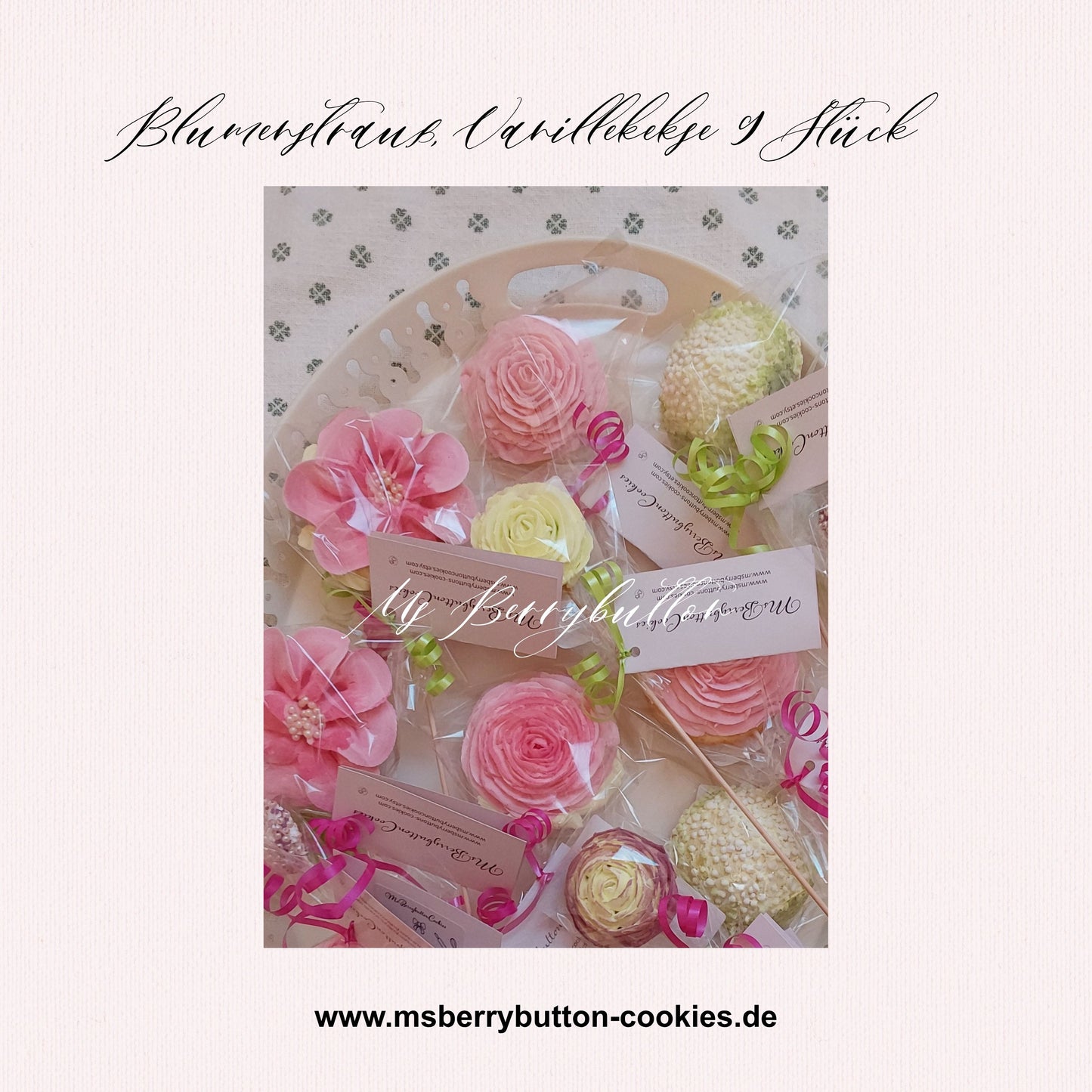 Blumen am Stiel, Sugarcookies "Exquisit" 9 Stück, Angebot bis zum 30.8.26