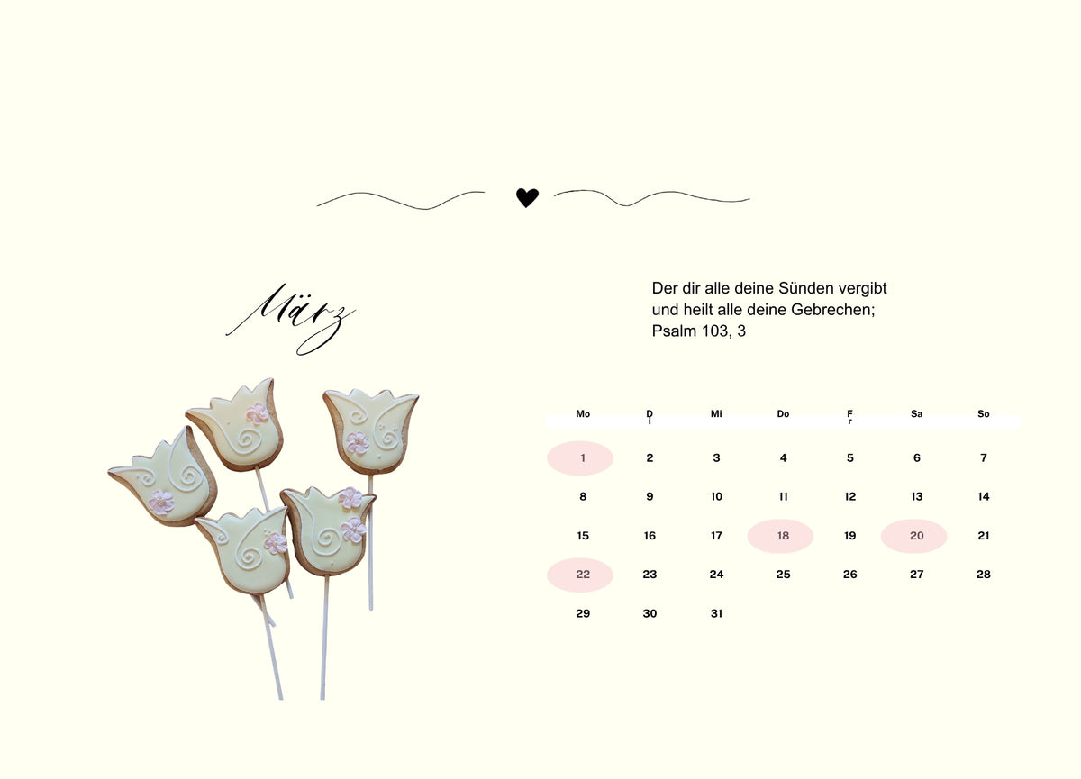Kekskalender zum Aufstellen für 2027