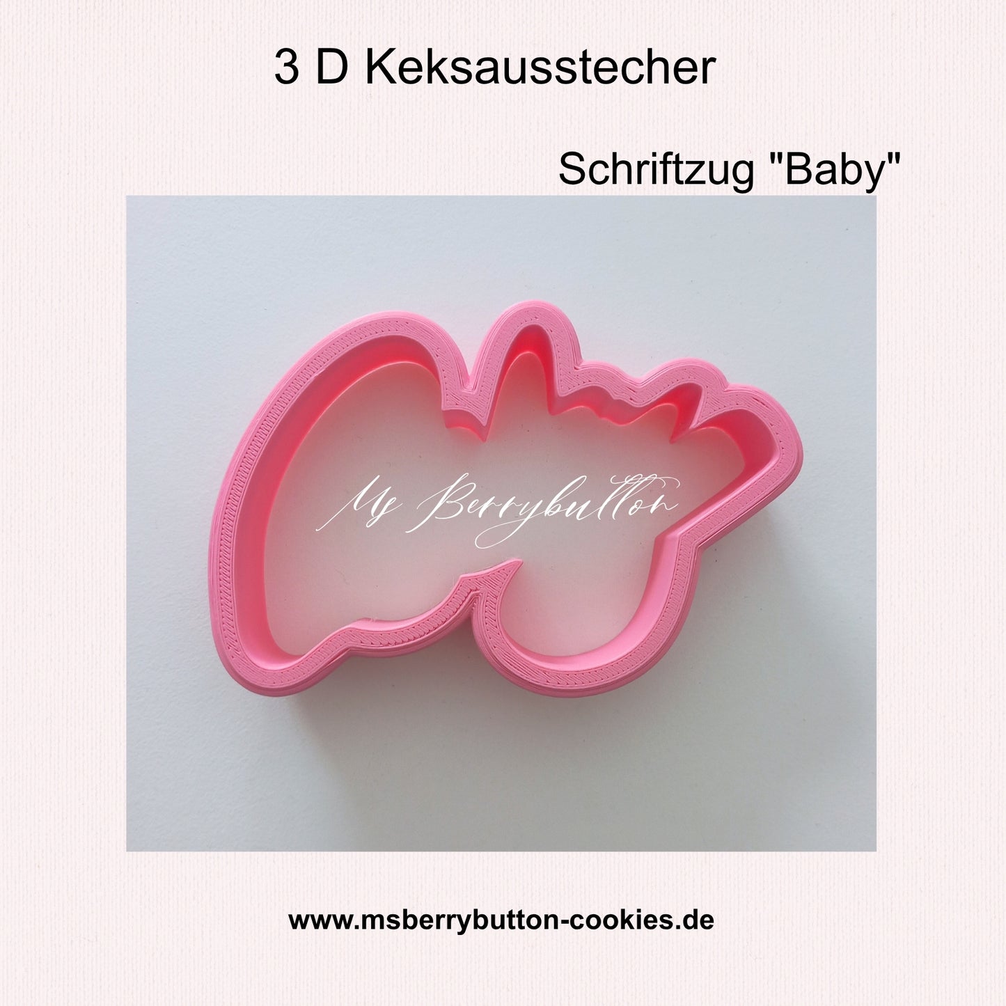 Keksausstecher "Baby" 3 D, Größe nach Wunsch, maßangefertigt auf Bestellung