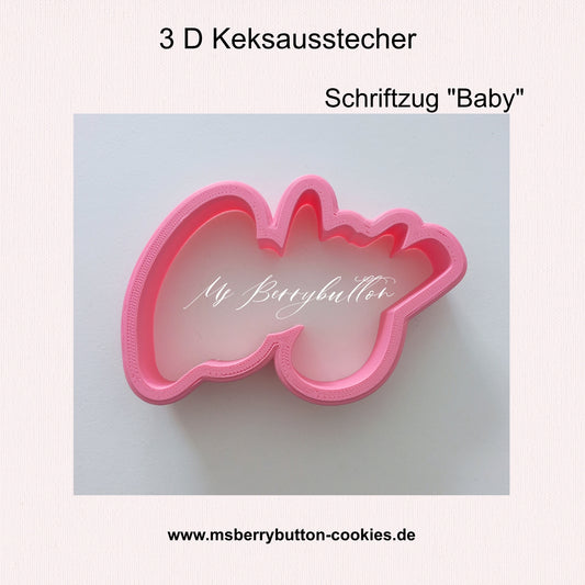 Keksausstecher "Baby" 3 D, Größe nach Wunsch, maßangefertigt auf Bestellung