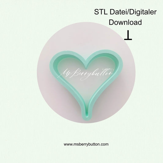STL-DATEI, Signature heart für 3 D Keksausstecher