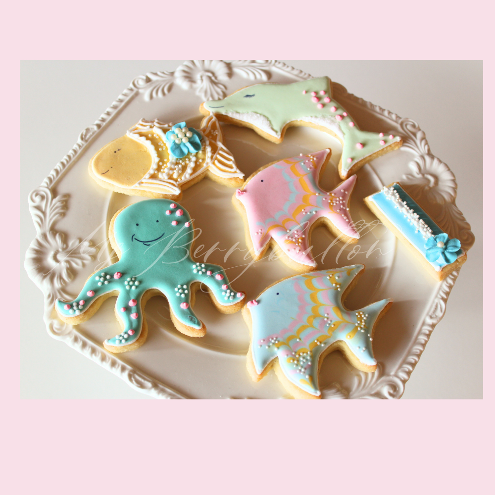 Ab ca Ende Juli bestellbar. Sugarcookies "Fun in the sea - 6 Stück"