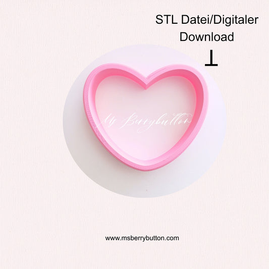 STL-Datei Big Heart, für 3 D Keksausstecher, passend zum Tutorial