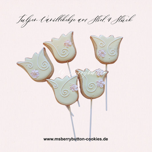 Sugarcookies "Tulpen am Stiel" 5 Stück, Angebot bis zum 30.8.26